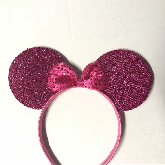 Handmade Disney Ears Minnie Mouse with Bow Pink - Picture 4 of 5